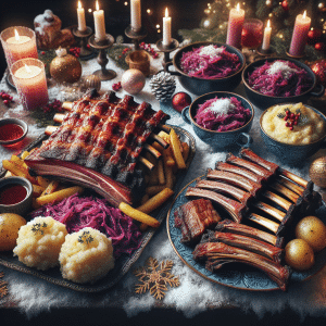 Tradisjonell julemat : ribbe eller pinnekj&oslash;tt? &ndash; illustrasjon 1