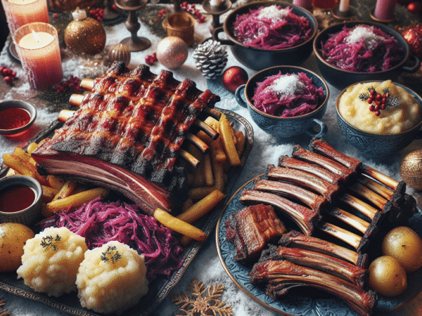 Tradisjonell julemat ribbe pinnekjott featured