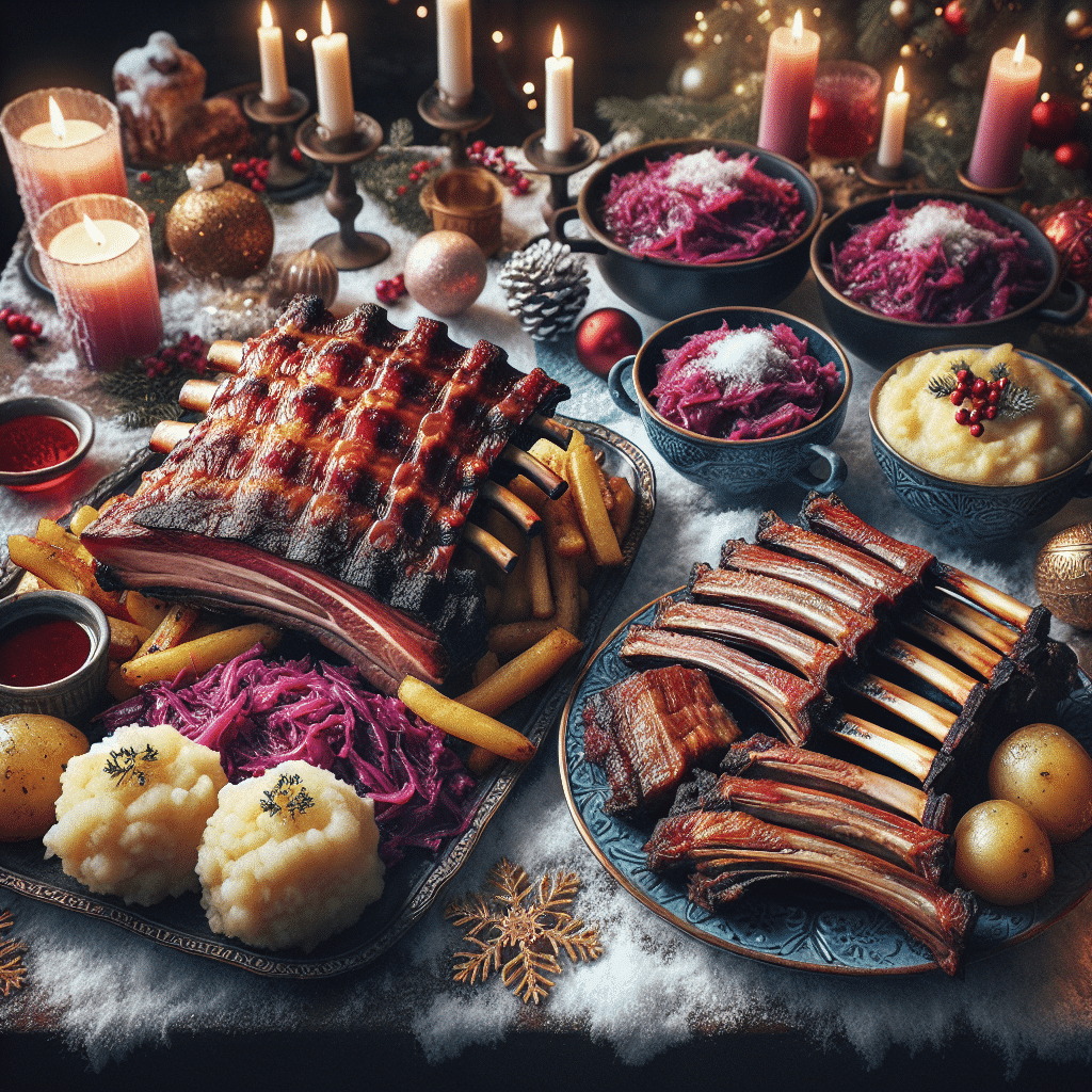 Tradisjonell julemat ribbe pinnekjott featured