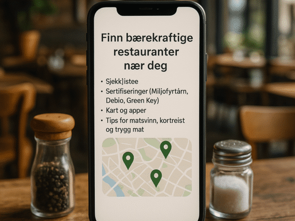 Baerekraftige restauranter hvor finner du dem guide kart apper sertifiseringer hovedbilde